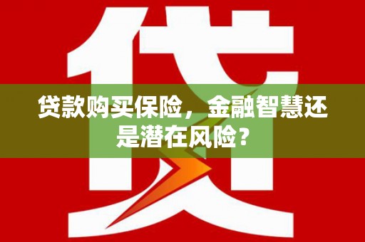 风顺堂区贷款购买保险，金融智慧还是潜在风险？