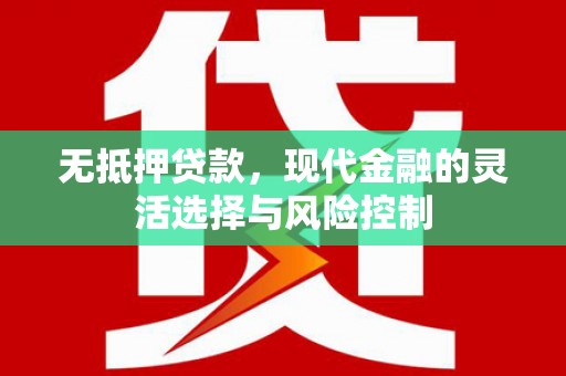 风顺堂区无抵押贷款，现代金融的灵活选择与风险控制