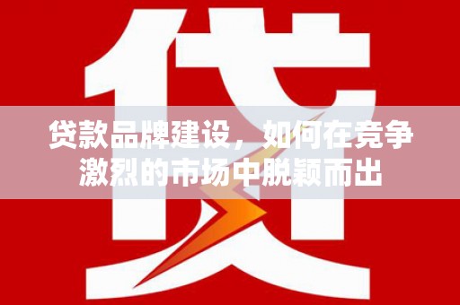 风顺堂区贷款品牌建设，如何在竞争激烈的市场中脱颖而出