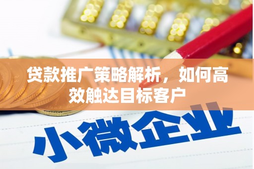 风顺堂区贷款推广策略解析，如何高效触达目标客户