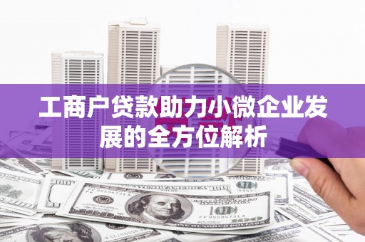风顺堂区工商户贷款助力小微企业发展的全方位解析