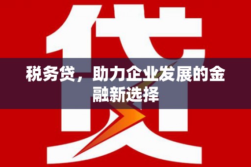 风顺堂区税务贷，助力企业发展的金融新选择