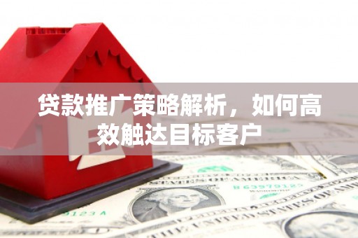 风顺堂区贷款推广策略解析，如何高效触达目标客户