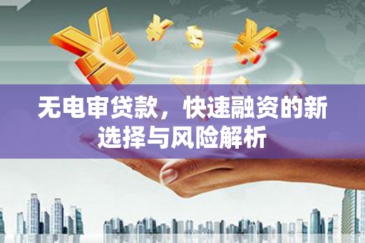 风顺堂区无电审贷款，快速融资的新选择与风险解析