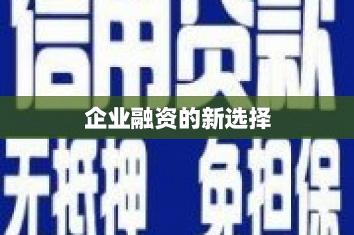 风顺堂区企业融资的新选择
