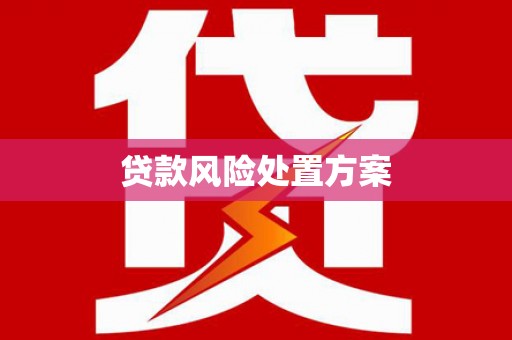 风顺堂区贷款风险处置方案