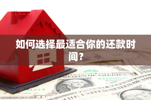 风顺堂区如何选择最适合你的还款时间？