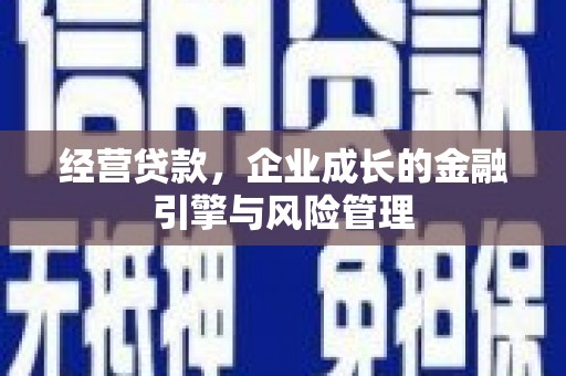 风顺堂区经营贷款，企业成长的金融引擎与风险管理